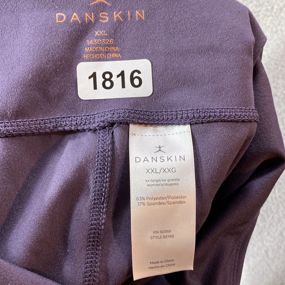 DANSKIN Leggings Womens Size XXL Activewear with Side Pockets Pick Winter Plum - Picture 10 of 10